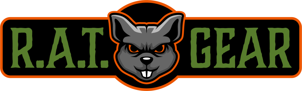 Oy Air United International Ltd company owned online store R.A.T. GEAR official logo with R.A.T. GEAR text and a picture of a funny rat. Yrityksen Oy Air United International Ltd:n omistaman verkkokaupan R.A.T. GEAR virallinen logo R.A.T. GEAR tekstillä ja veikeän rotan kuvalla.